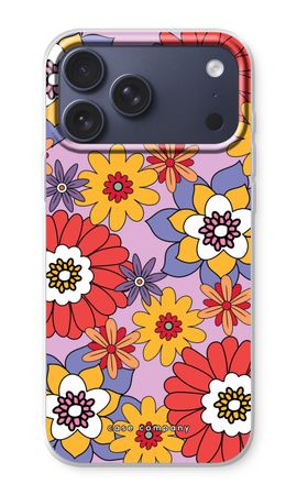 Retro bloemen - Paars