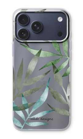 Tropical watercolor leaves