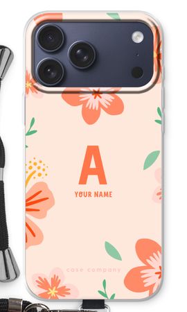 Tropical Pink Flowers Monogram