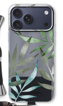 Tropical watercolor leaves