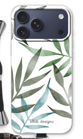 Tropical watercolor leaves