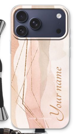 Gold Lines Namecase - Blush