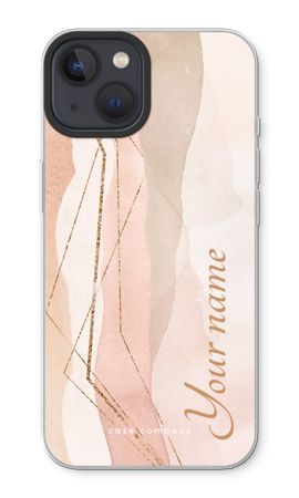 Gold Lines Namecase - Blush