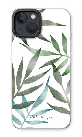 Tropical watercolor leaves
