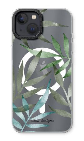 Tropical watercolor leaves