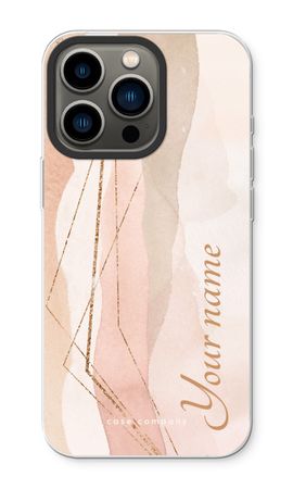 Gold Lines Namecase - Blush