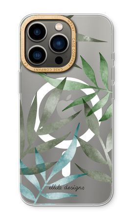 Tropical watercolor leaves