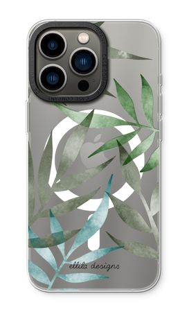 Tropical watercolor leaves