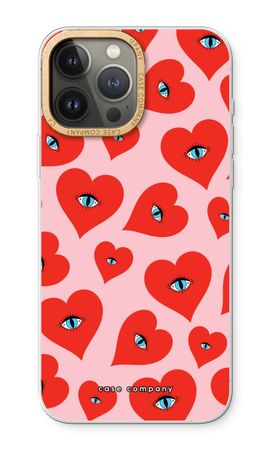 Red heart eyes