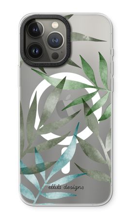 Tropical watercolor leaves