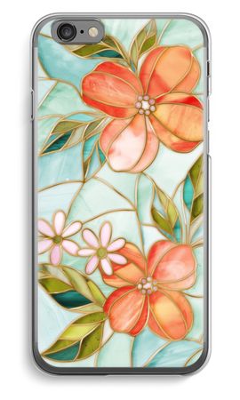 Orange stained glass flower