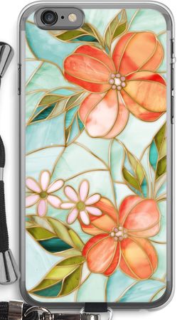 Orange stained glass flower