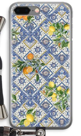 Blue tiles, lemons and oranges - small