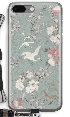 Japanese crane birds blossom