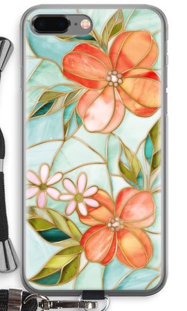 Orange stained glass flower