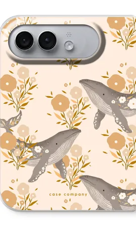 Floral Whales, iPhone Duo soft case
