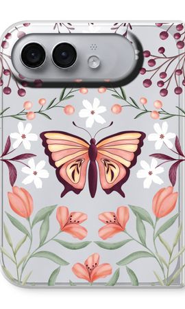 Schmetterling in einer blumigen Welt