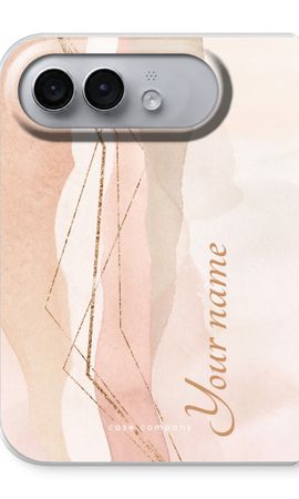 Gold Lines Namecase - Blush