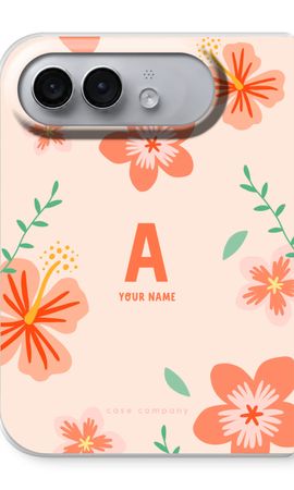 Tropical Pink Flowers Monogram