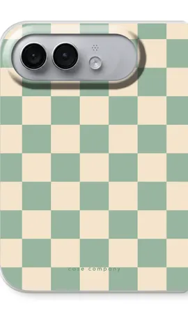 Checkered Mint, iPhone Duo mykt deksel