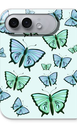 Blaue und grüne Schmetterlinge