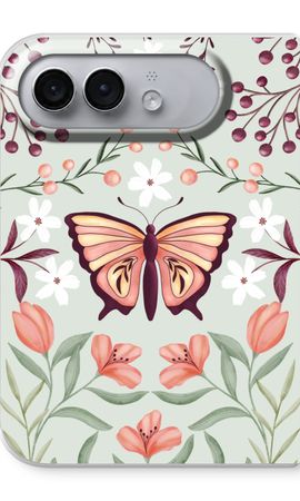 Schmetterling in einer blumigen Welt