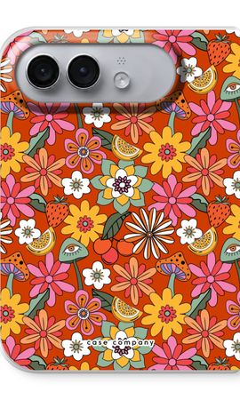 Retro Blumen - Rot