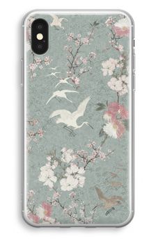 Japanese crane birds blossom