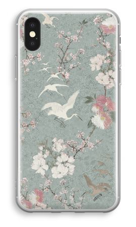 Japanese crane birds blossom
