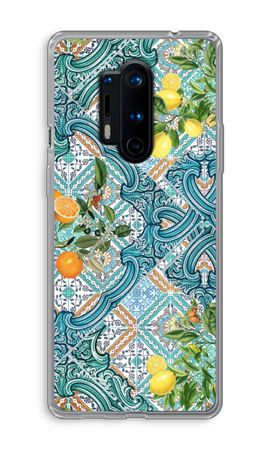 Blue tiles, lemons and oranges