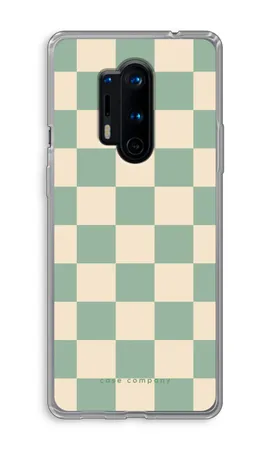 Checkered Mint, OnePlus 8 Pro mykt deksel