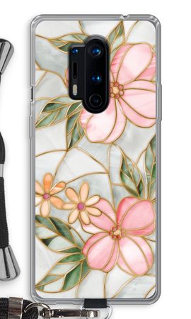 Orange stained glass flower