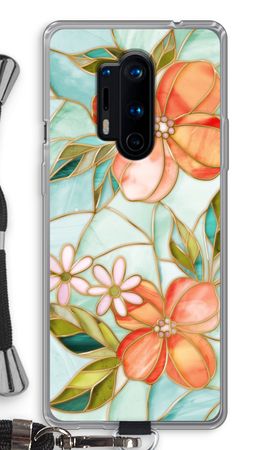 Orange stained glass flower