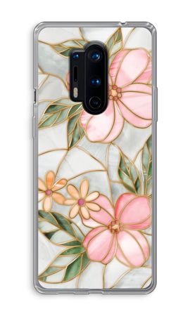 Orange stained glass flower