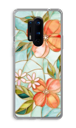 Orange stained glass flower