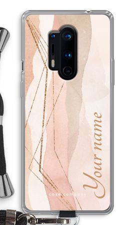 Gold Lines Namecase - Blush