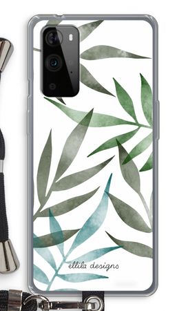 Tropical watercolor leaves