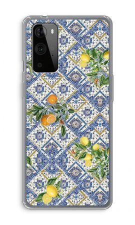 Blue tiles, lemons and oranges - small