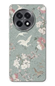 Japanese crane birds blossom