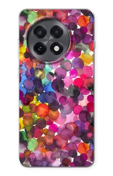 Overlappende waterverfstippen