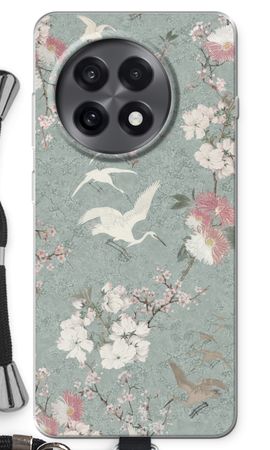 Japanese crane birds blossom