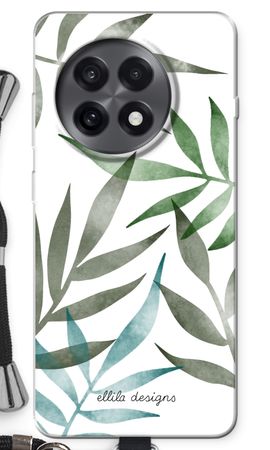 Tropical watercolor leaves