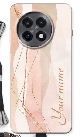 Gold Lines Namecase - Blush