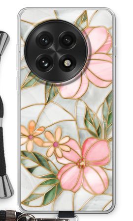 Orange stained glass flower