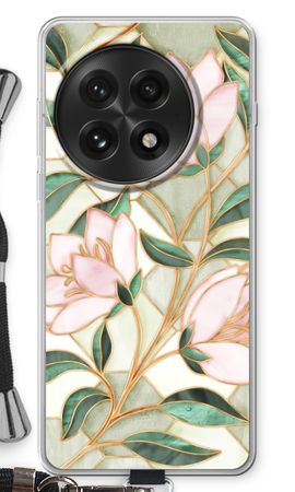 Orange stained glass flower