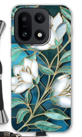 Blaue Glasmalerei Blumen