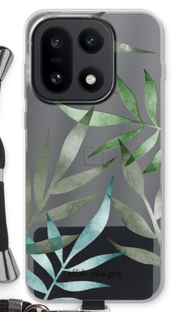 Tropical watercolor leaves