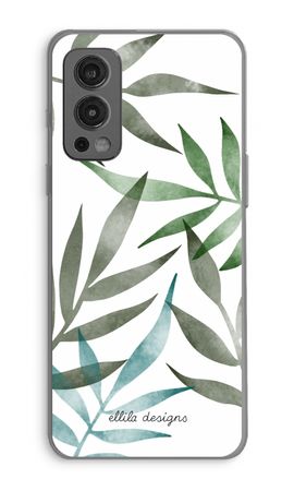 Tropical watercolor leaves