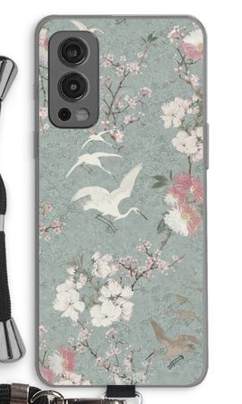 Japanese crane birds blossom