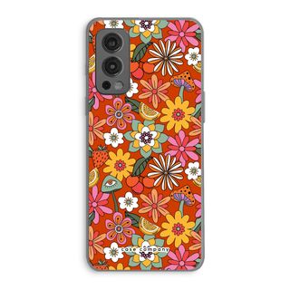 Retro bloemen - Rood